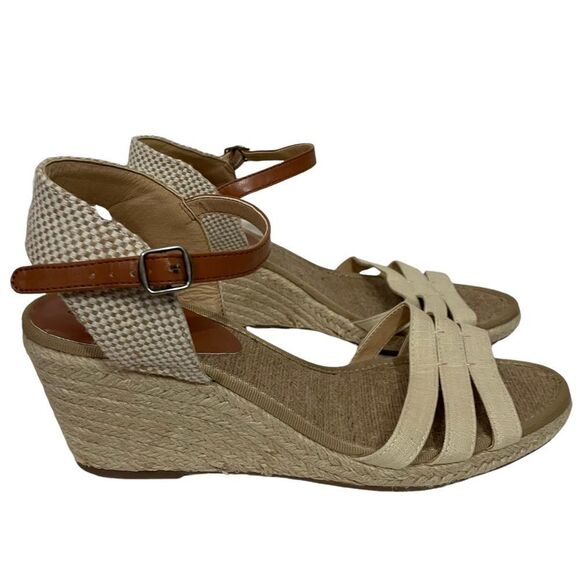 Lucky Brand Kylo Espadrille Strappy Wedge Sandals - Picture 1 of 9